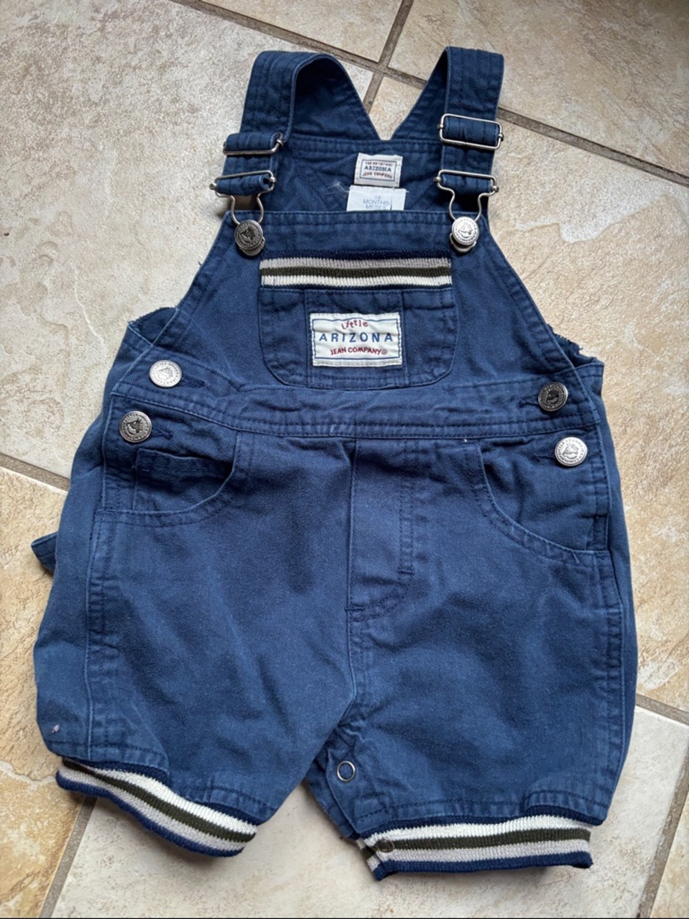 Arizona Jean Company Navy Blue Short Overalls